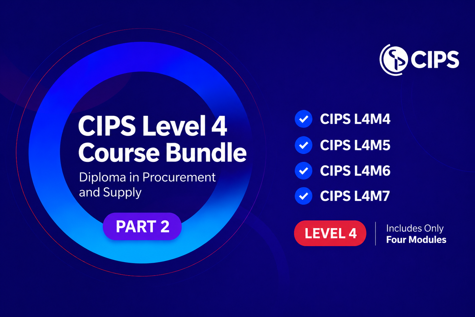 CIPS L4 Diploma in Procurement and Supply ( Part 2 : Four Modules)